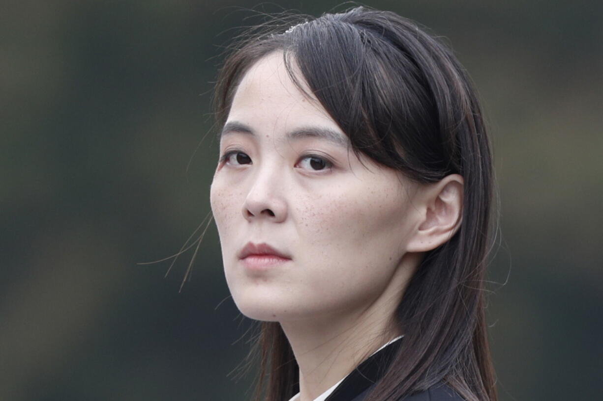 FILE - In this March 2, 2019, file photo, Kim Yo Jong, sister of North Korean leader Kim Jong Un, attends a wreath-laying ceremony at Ho Chi Minh Mausoleum in Hanoi, Vietnam. In North Korea&#039;s first comments directed at the Biden administration, Kim Yo Jong criticized the United States and South Korea for holding military exercises and warned the U.S. against further provocations if it wants a &quot;good night&#039;s sleep for the next four years.&quot; Her statement was issued on Tuesday, March 16, 2021, as U.S. Secretary of State Antony Blinken and Defense Secretary Lloyd Austin arrived in Asia to talk to U.S. allies Japan and South Korea about North Korea and other regional issues.