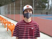 Ridgefield junior Mikey Nester, member of Spudders' boys tennis team.