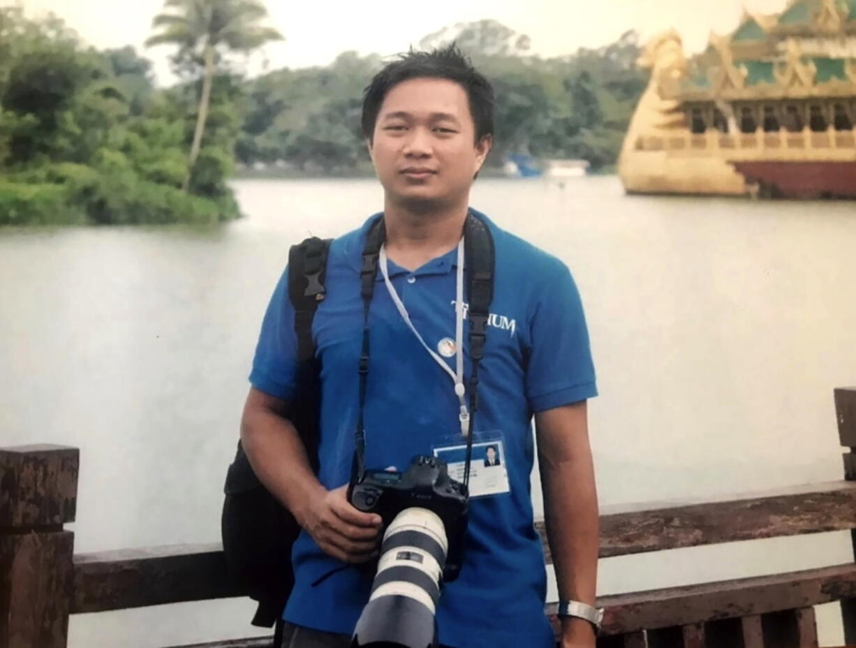 FILE - This undated family file photo shows Associated Press journalist Thein Zaw in Yangon, Myanmar. A court in Myanmar extended on Friday, March 12, 2021, the pretrial detention of an Associated Press journalist who was arrested while covering demonstrations against a coup. He is facing a charge that could send him to prison for three years.