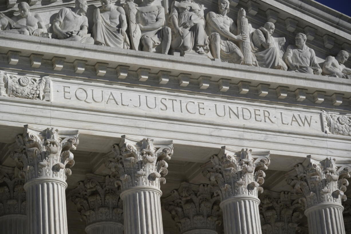 FILE - This Nov. 4, 2020 file photo shows the Supreme Court in Washington. (AP Photo/J.