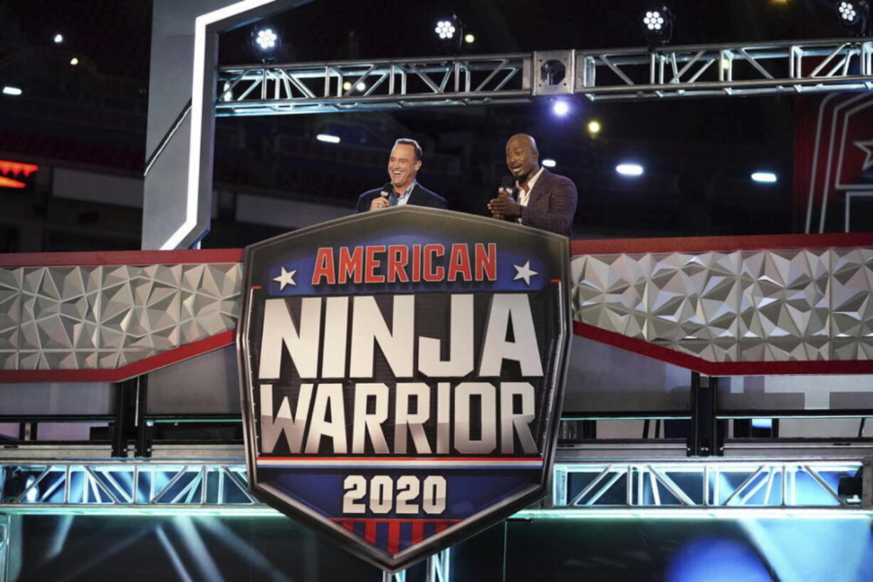 This image released by NBC shows hosts Matt Iseman, left, and Akbar Gbajabiamila on the set of &quot;American Ninja Warrior.&quot; Young TV viewers may be getting the message that fame is less important than values like achievement and a sense of community. That&#039;s according to a new study from the University of California, Los Angeles. In examining the TV shows most popular with children ages 8 to 12, knowns as &quot;tweens,&quot; researchers found that the emphasis on fame diminished in 2017.