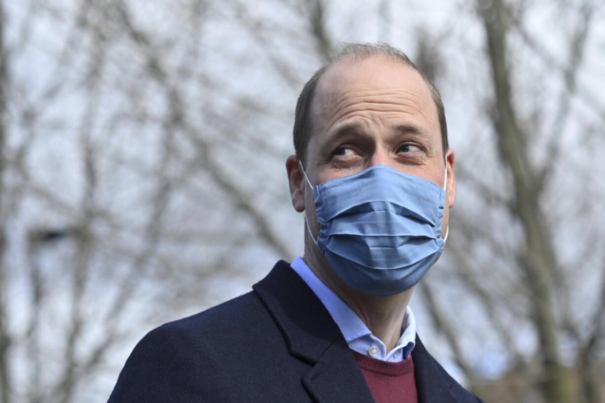 Britain&#039;s Prince William, with Kate, Duchess of Cambridge, visits School21, a school in east London, Thursday March 11, 2021. Prince William has defended Britain&#039;s monarchy against accusations of bigotry made by his brother, Prince Harry, and his sister-in-law, Meghan, insisting the family is not racist. In comments made during a visit Thursday to an east London school, William became the first royal to directly address the explosive interview his brother and Meghan gave to Oprah Winfrey. Buckingham Palace sought to respond to Harry and Meghan&#039;s allegations of racism and mistreatment in a 61-word statement, but it has failed to quell the controversy.