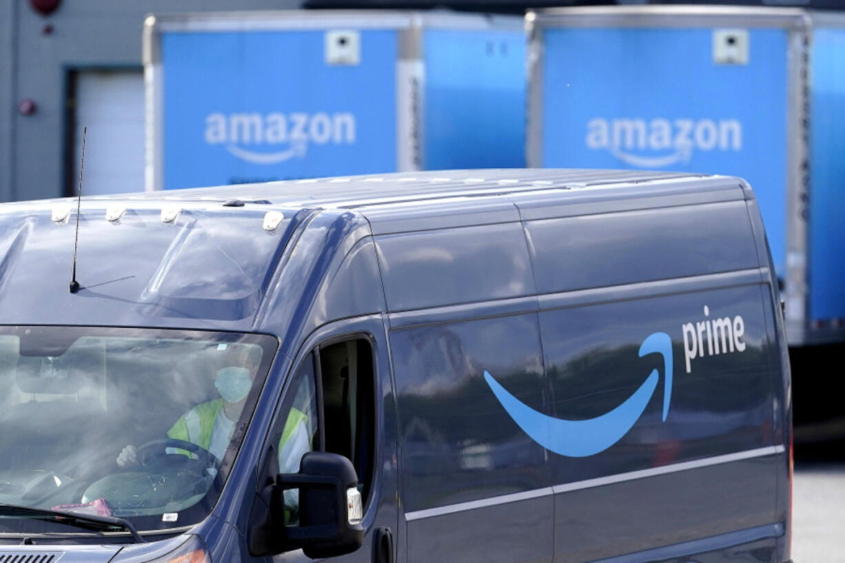 An Amazon delivery van.