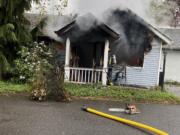 A fire that is believed to have started in a kitchen destroyed a single-story house on Northwest Hill Street in Camas on Saturday evening.