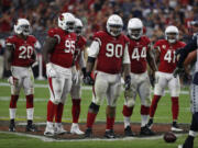 Arizona Cardinals defensive tackle Robert Nkemdiche (90) during an NFL football game against the Seattle Seahawks, Sunday, Sept. 30, 2018, in Glendale, Ariz.