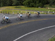 A Vancouver Bicycle Club group ride rolls along Lower River Road in summer 2019. The coronavirus pandemic put a brake on the club's activities last year, but now organizers say things are moving again.