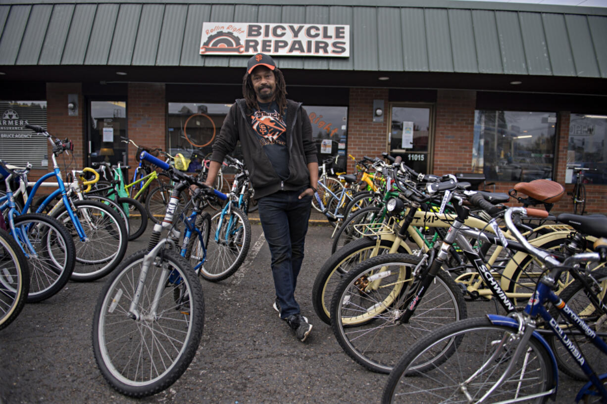 Edward Eley, 45, opened Rollin Right Repairs in 2017. The store has been filled wall-to-wall with bikes during the pandemic. &quot;I have no idea,&quot; he said when asked how many bikes were in the shop. &quot;Enough so I have a walkway that I can get in and out. With the year I&#039;ve had, that&#039;s fine with me because that&#039;s manageable.