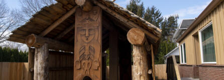 The new Gathering Place at Washuxwal pavilion at Two Rivers Heritage Museum in Washougal.