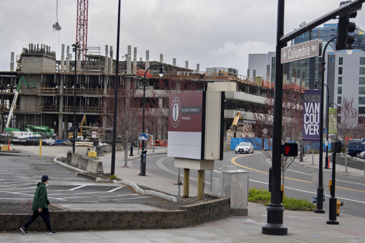 Construction of the AC Hotel by Marriott continues at the Port of Vancouver&#039;s Terminal 1 redevelopment site. Earlier this week the port commission signed a 50-year lease with a developer who will build a mixed-use project on the northern two blocks of the site, near the railroad berm.