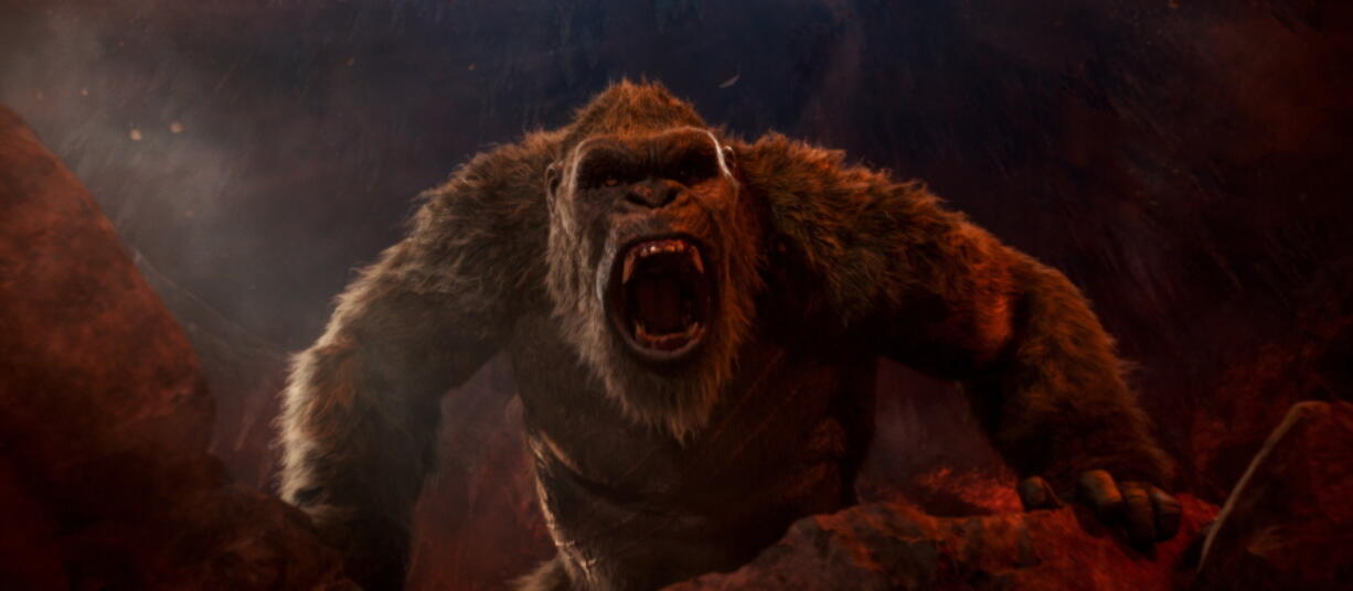 This image released by Warner Bros. Entertainment shows a scene from &quot;Godzilla vs. Kong.&quot; (Warner Bros.