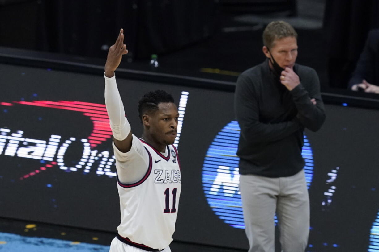 Gonzaga guard Joel Ayayi (11) declared for the NBA Draft on Friday, April 9, 2021.