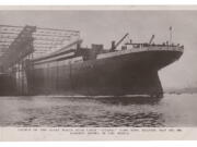 A photo copy provided by RR Auction of a postcard dated May 31, 1911, shows the Titanic, in Belfast, Northern Ireland. The postcard was sent with a message written in March 1912 by Jack Phillips, the Titanic&#039;s senior wireless operator, to his sister. The postcard is to be auctioned by RR Auction.