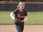 Battle Ground sophomore Rylee Rehbein threw a two-hit shutout, striking out 12 batters in a 3-0 win over Skyview on Wednesday.