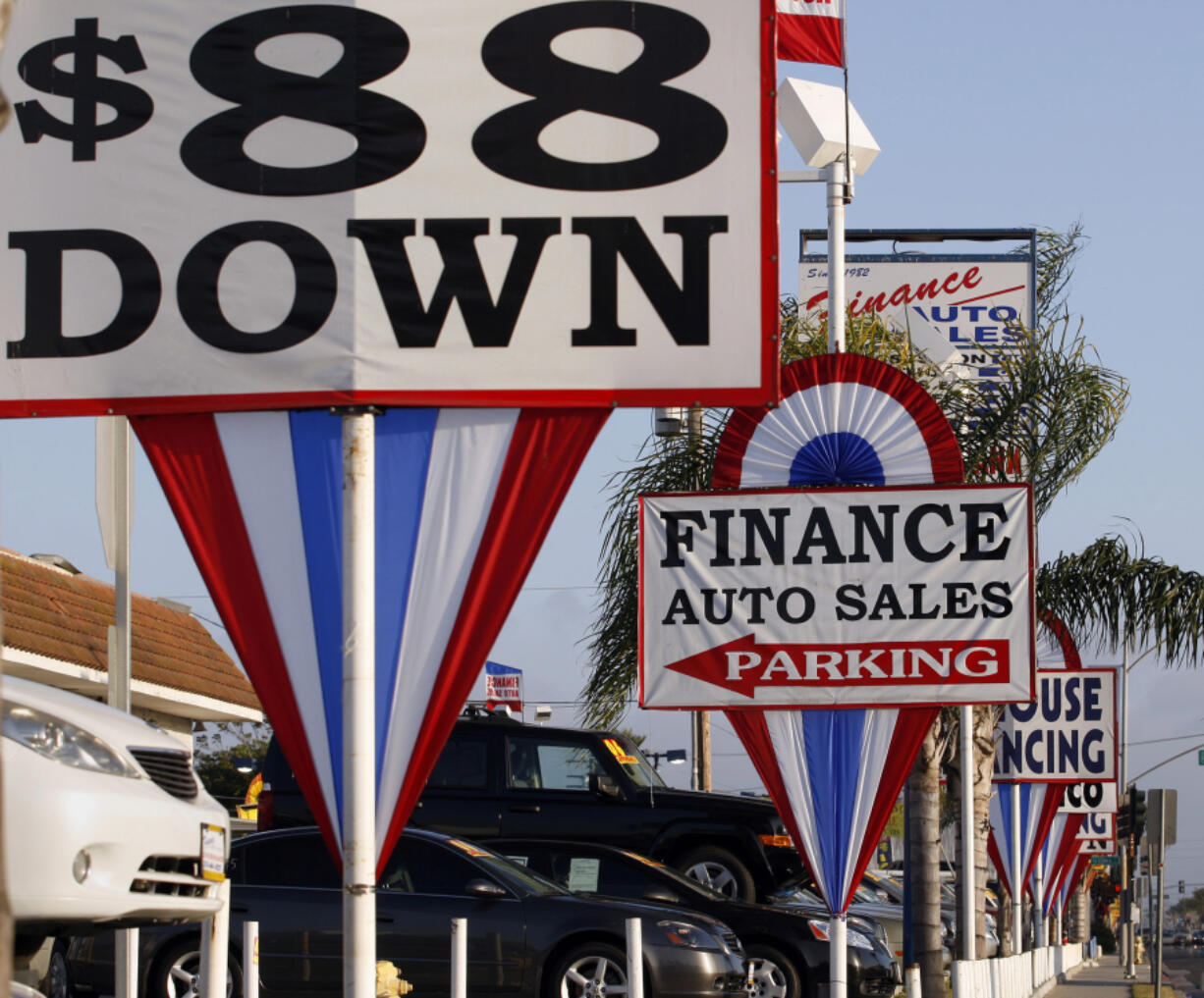 A used car lot in Hawthorne, Calif.