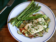 Haddock With Fresh Herbs And Paper-thin Veggies.