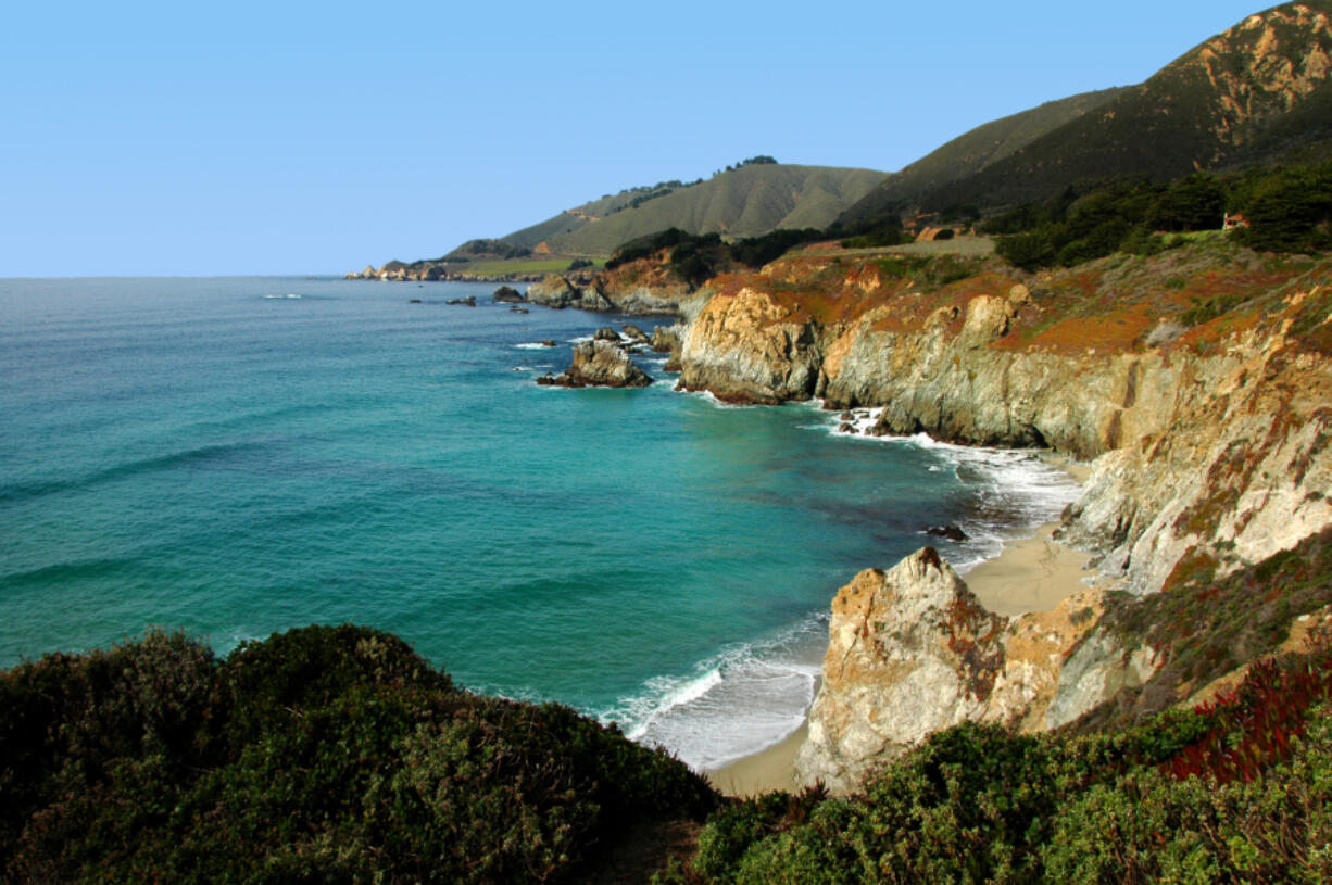 The Monterey Bay coastline in Northern California. The area has seen an increase in great white sharks in recent years as water temperatures have warmed.