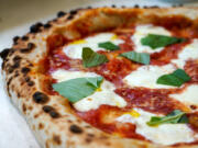 Margherita pizza that Mike Murphy of Edgeworth, Pa., prepared and cooked in his outdoor pizza oven.