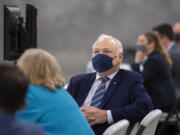 Don Benton waits for opening statements in his lawsuit trial against the county Monday at the Clark County Event Center at the Fairgrounds.