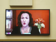 Rep. Katie Porter, D-Calif., speaks via teleconference during a House Financial Services Committee hearing on Capitol Hill in Washington, Wednesday, Dec. 2, 2020.