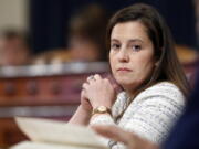 In this Nov. 20, 2019 file photo, Rep. Elise Stefanik, R-N.Y., listens during a House Intelligence Committee hearing on Capitol Hill in Washington.