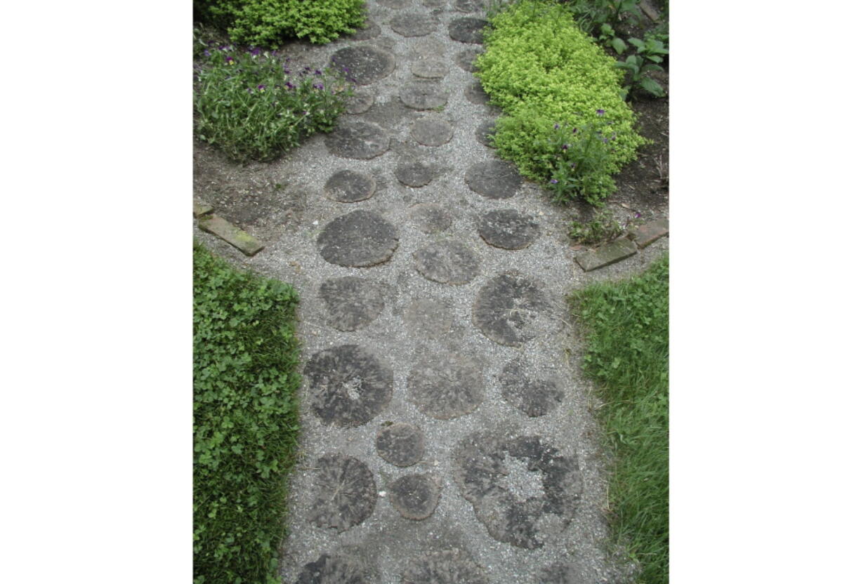 A garden path in South Salem, N.Y. This locust wood and gravel path is attractive as it provides firm footing even in wet weather.