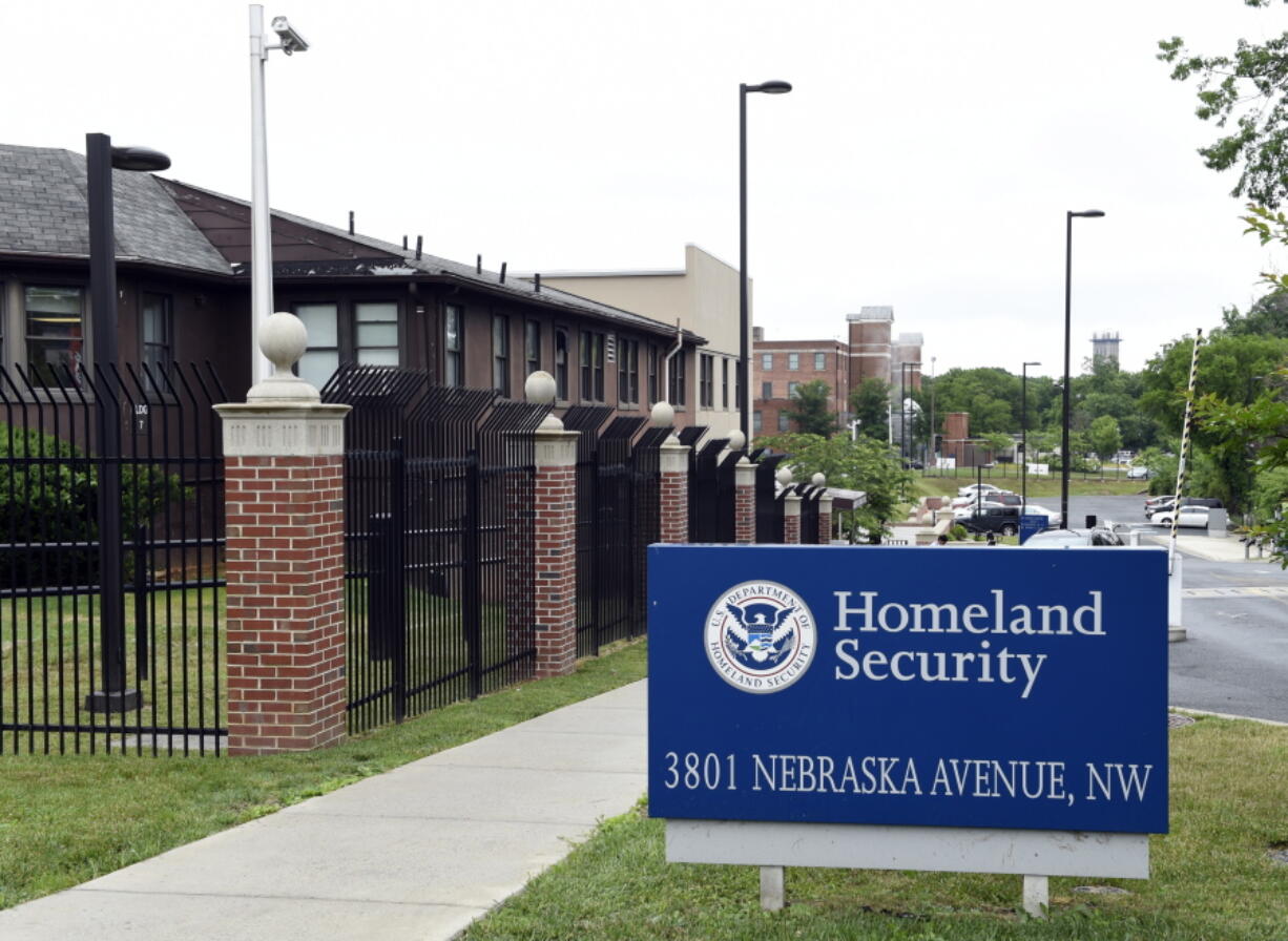 FILE - This June 5, 2015, file photo, shows a view of the Homeland Security Department headquarters in Washington. Less than a year after being on the verge of furloughing about 70% of employees to plug a funding shortfall, the federal agency that grants citizenship, green cards and temporary visas wants to improve service without a detailed plan to pay for it, including waivers for those who can't afford to pay fees, according to a proposal obtained by The Associated Press.