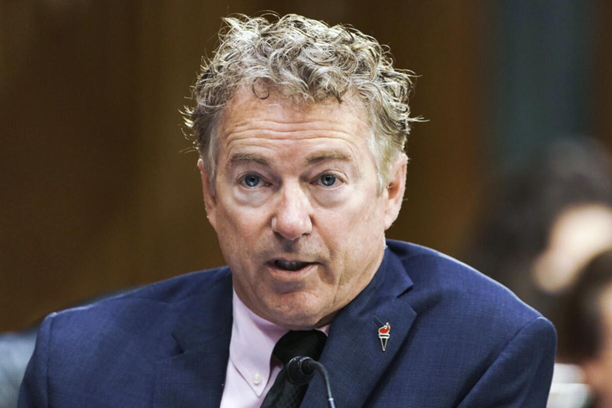 Sen. Rand Paul, R-Ky., speaks during a Senate Health, Education, Labor and Pensions Committee hearing to examine an update from Federal officials on efforts to combat COVID-19 on Tuesday, May 11, 2021, on Capitol Hill, in Washington.