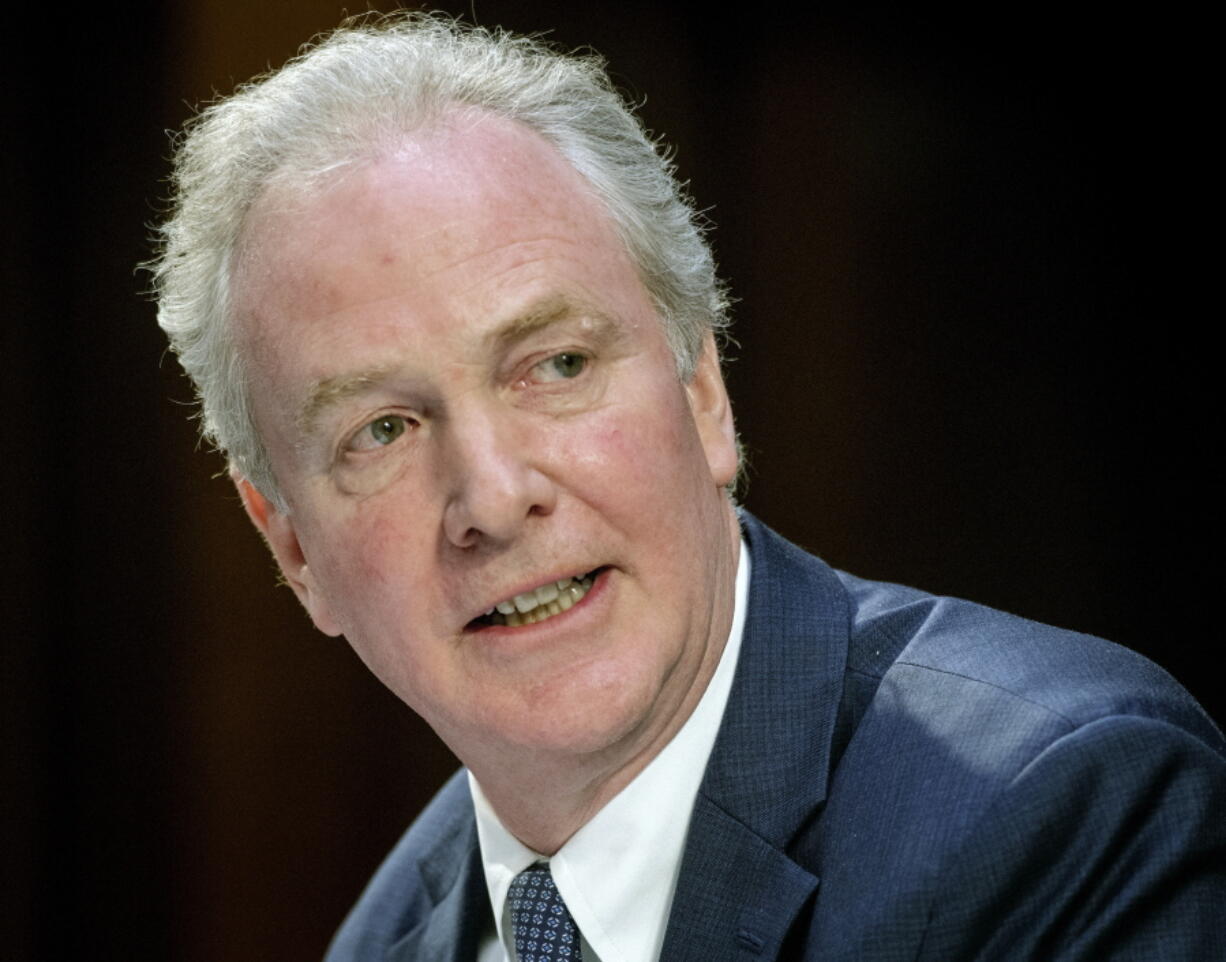 Sen. Chris Van Hollen, D-Md., speaks during the Senate Appropriations committee hearing, Wednesday, May 12, 2021 on Capitol Hill in Washington. Democrats are trying to settle on a strategy for combating a wave of restrictive voting bills from Republican-controlled states.