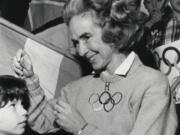 Pigtailed Gretchen Fraser at the 1948 Olympics in St. Moritz, Switzerland, was the first out of the chute for the slalom; she had to wait, dreading another downhill racer might best her times. But when the judges combined each skier's two runs, hers remained the fastest.