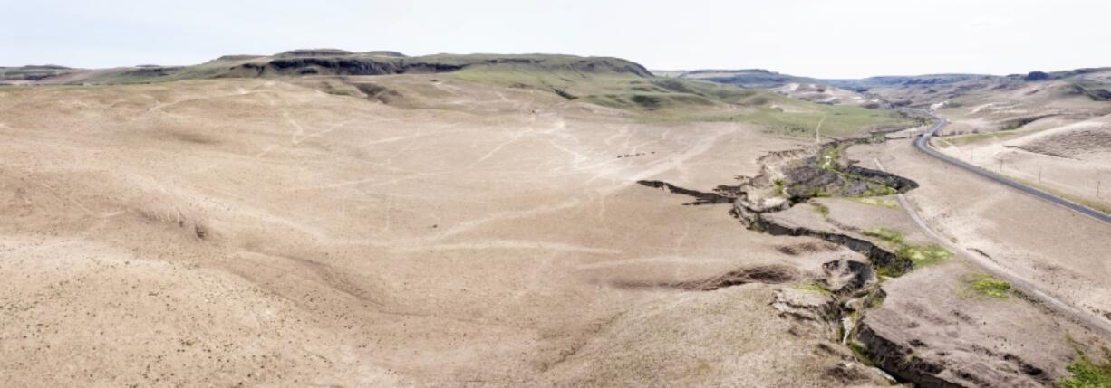 Fire destroyed shrubsteppe like that found along West Foster Creek in Sagebrush Flat Wildlife Area in Douglas County, endangering populations of animals that were already gravely depleted. W. Foster Creek is on the right.