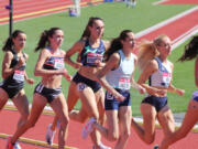 Alexa Efraimson (10), a Camas High grad, competes in the second heat of the women's 1,500 meters at the U.S. Olympic Track and Field Trials on Friday, June 18, 2021, at Hayward Field in Eugene.