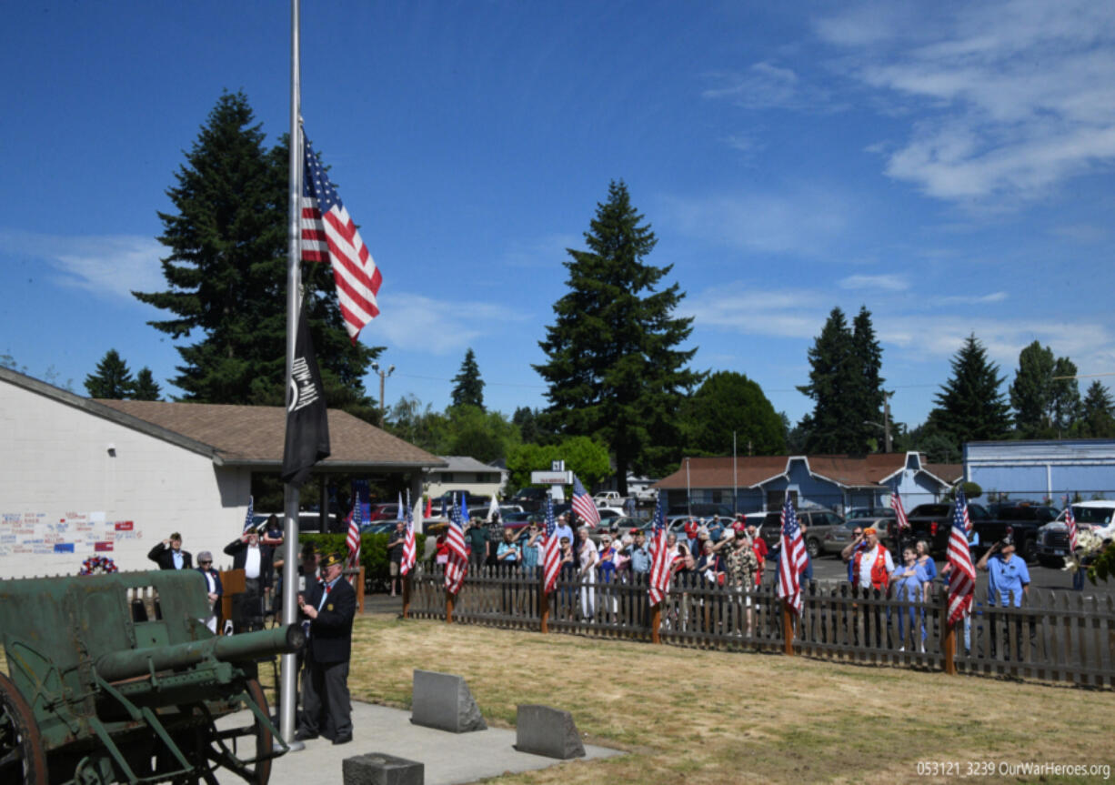 WEST MINNEHAHA: Dozens gathered for a Memorial Day observance starting at 11 a.m.