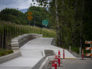 The long-awaited completion of the Columbia River Connector Trail project, linking up Washougal Waterfront Park at the Port of Camas-Washougal to Steamboat Landing Park, is pictured on Monday morning.