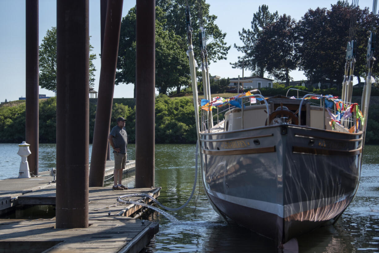 Rick Bishoprick spent more than 25 years restoring his family's wooden boat, Corahleen. He hopes to sail it to the Gulf of Cortez and eventually race to Hawaii.