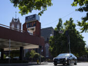 A sign in downtown Vancouver reflects 118 degrees around 4 p.m. on Monday afternoon, June 28, 2021.