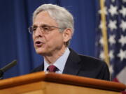 Attorney General Merrick Garland speaks during a news conference on voting rights at the Department of Justice in Washington, Friday, June 25, 2021.