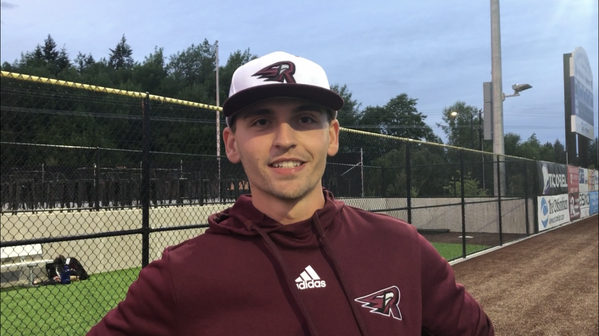 Ridgefield Raptors pitcher Nick Jennings threw six shutout innings in a 5-1 win over the Bend Elks on Friday at Ridgefield Outdoor Recreation Complex.