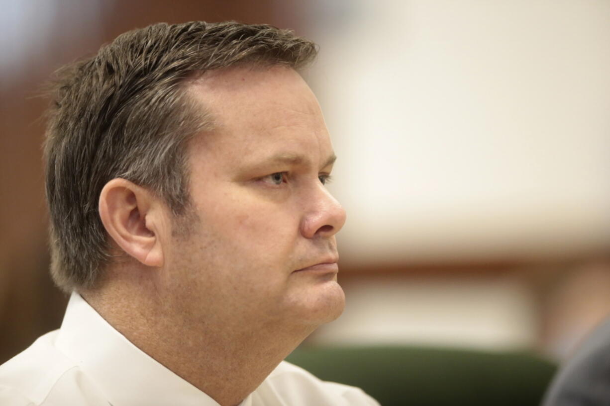 FILE - In this Aug. 4, 2020, file photo, Chad Daybell listens during his preliminary hearing in St. Anthony, Idaho. Lori Vallow Daybell and Chad Daybell were each indicted by a grand jury Monday, May 24, 2021, on charges of conspiracy, murder and grand theft in connection with the deaths of Lori Daybell's two youngest children, 7-year-old Joshua "JJ" Vallow and 17-year-old Tylee Ryan. Chad Daybell was also charged with one count of murder in connection with the death of his late wife, Tammy Daybell, just weeks before Lori and Chad married.