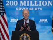 FILE - In this April 21, 2021, file photo, President Joe Biden speaks about COVID-19 vaccinations at the White House, in Washington. In April, the Biden administration announced plans to share millions of vaccine doses with the world by the end of June.