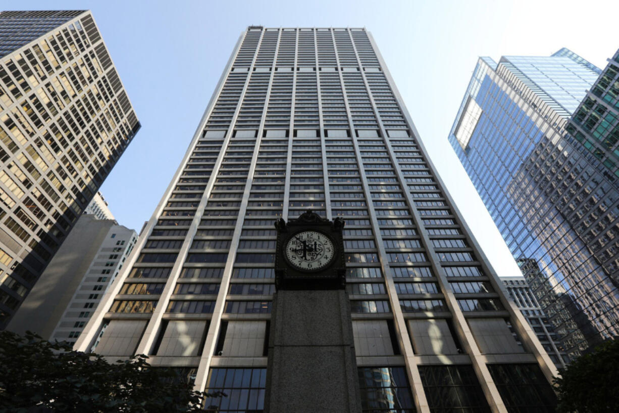 JPMorgan Chase's building, designed by C.F. Murphy Associates and Perkins & Will, opened in 1969 as First National Plaza. The 850-foot-tall tower later was named for Bank One. It became Chase Tower in 2005, after New York-based Chase acquired Bank One.(Jose M.