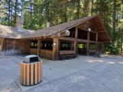 Large shelter at Lewisville Regional Park.