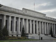 Washington State's Supreme Court Building, also known as the Temple of Justice, photographed on Wednesday, Oct. 21, 2020, in Olympia, Wash.