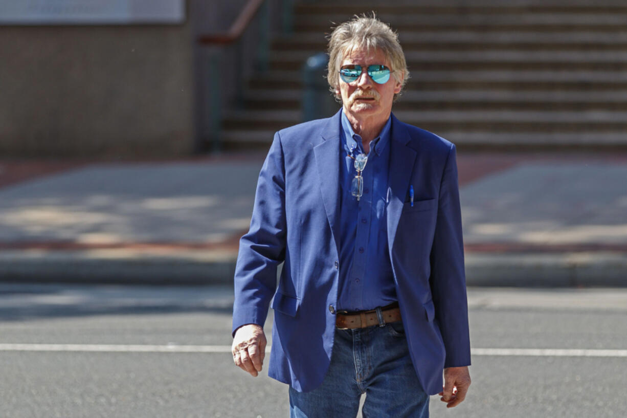 Lloyd Industries CEO Bill Lloyd arrives at the Federal Courthouse for a hearing on his company's OSHA violations in 2019. A black employee who was fired sued Lloyd and won $600,000.