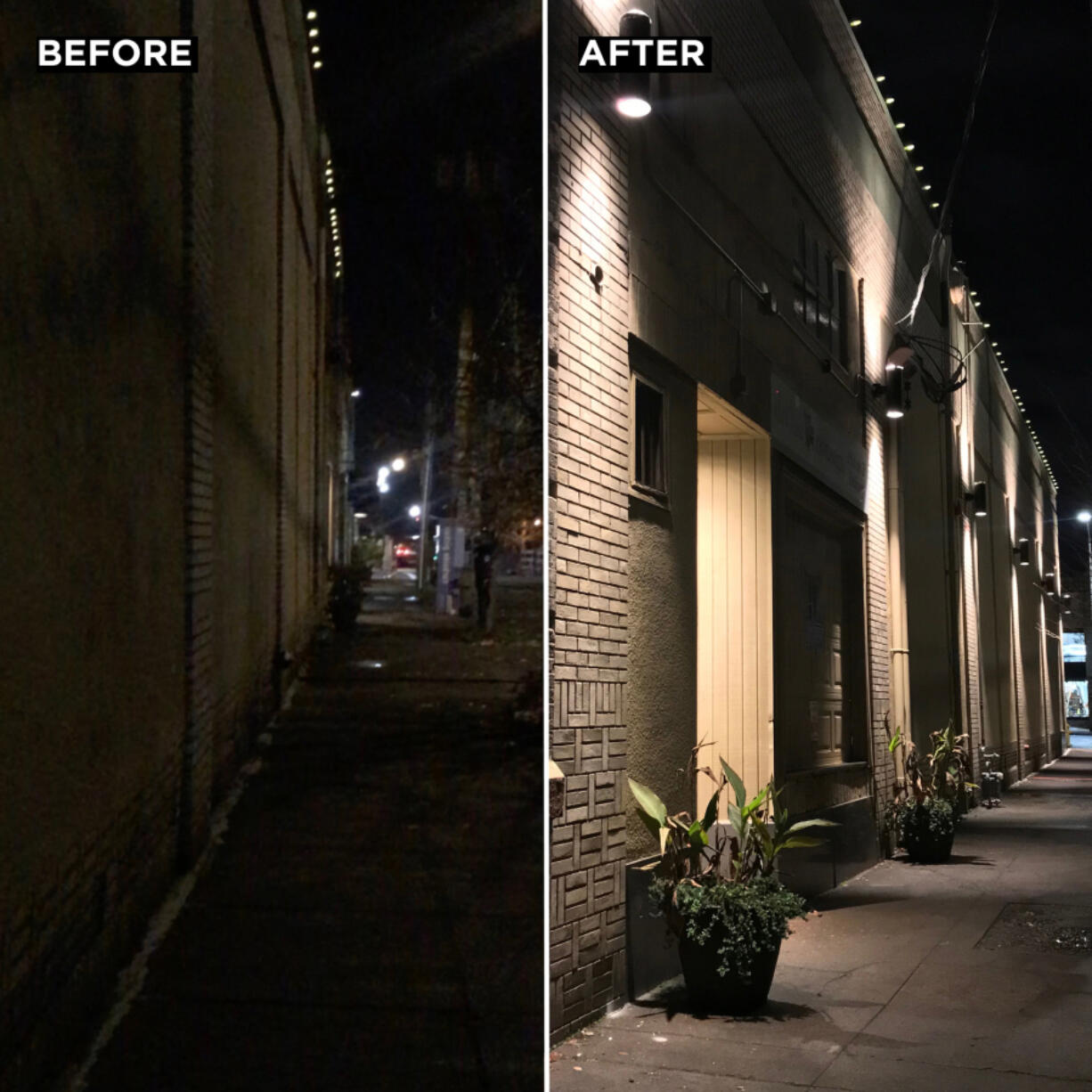 ESTHER SHORT: A previously poorly-lit corridor near West Ninth and Main streets received new lighting through a program offered by Vancouver's Downtown Association.