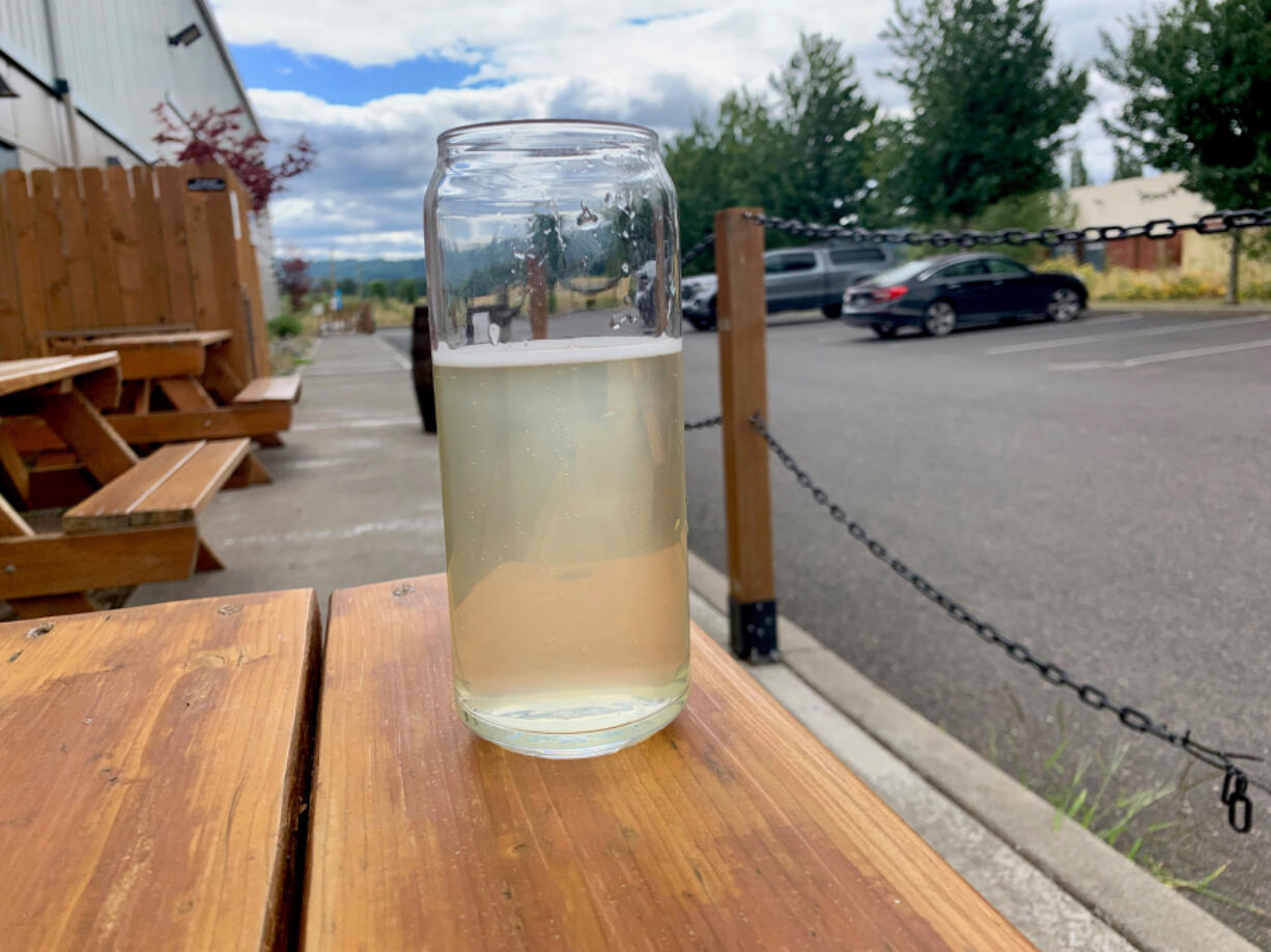 Tropic Thunder pineapple and coconut hard seltzer at 54˚40' Brewing Co.