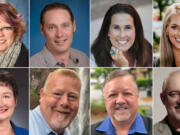 Top row from left: Marilyn Dale-Boerke, Shawn High, Alicia King, Leslie Lewallen. Bottom row from left: Jennifer McDaniel, Georl Niles, Gary Perman, John Svilarich.