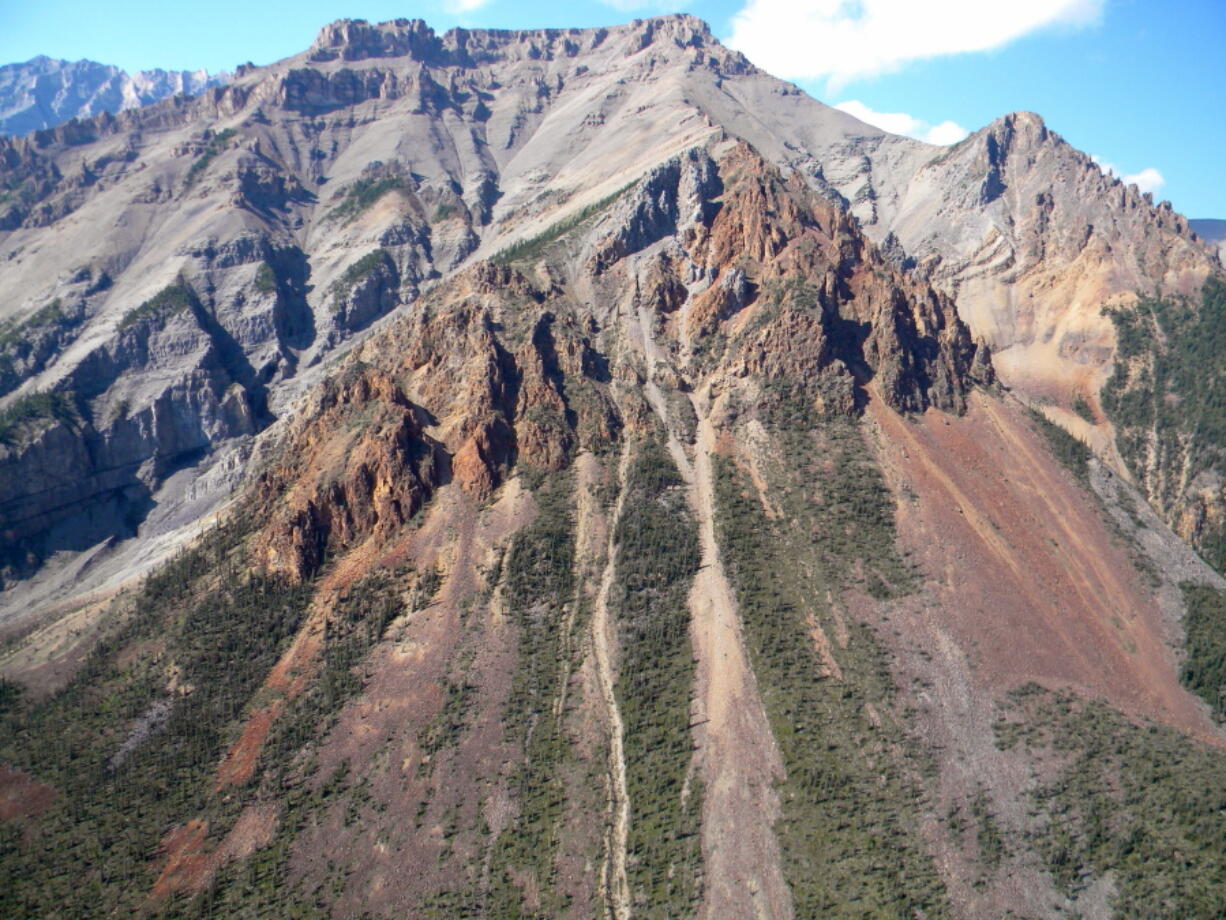 This undated photo provided by Elizabeth Turner, Laurentian University, shows a field location in Northwest Territories, Canada. Canadian geologist Elizabeth Turner may have found the earliest fossil record of animal life on Earth in the area shown, according to a report published Wednesday, July 28, 2021, in the journal Nature.