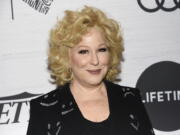 FILE - In this April 5, 2019, file photo Bette Midler attends Variety's Power of Women: New York in New York. The Kennedy Center Honors is returning in December with a class that includes Motown Records creator Berry Gordy, "Saturday Night Live" mastermind Lorne Michaels and actress-singer Bette Midler. Organizers expect to operate at full capacity, after last year's Honors ceremony was delayed for months and later conducted under intense COVID-19 restrictions.