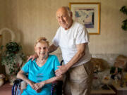 Doris and Arie Kasiarz at their home in Philadelphia. Arie, a Holocaust survivor, got the COVID-19 vaccination with the help of the Jewish Family and Children's Service of Greater Philadelphia. The pair has been married for 62 years.