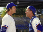 Tim Robbins, left, and Kevin Costner in "Bull Durham." (MGM)